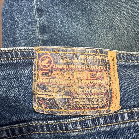 Z Cavaricci Jeans Womens 5 Blue Embroidered Floral Bootcut Denim Boho Y2K - Picture 6 of 6